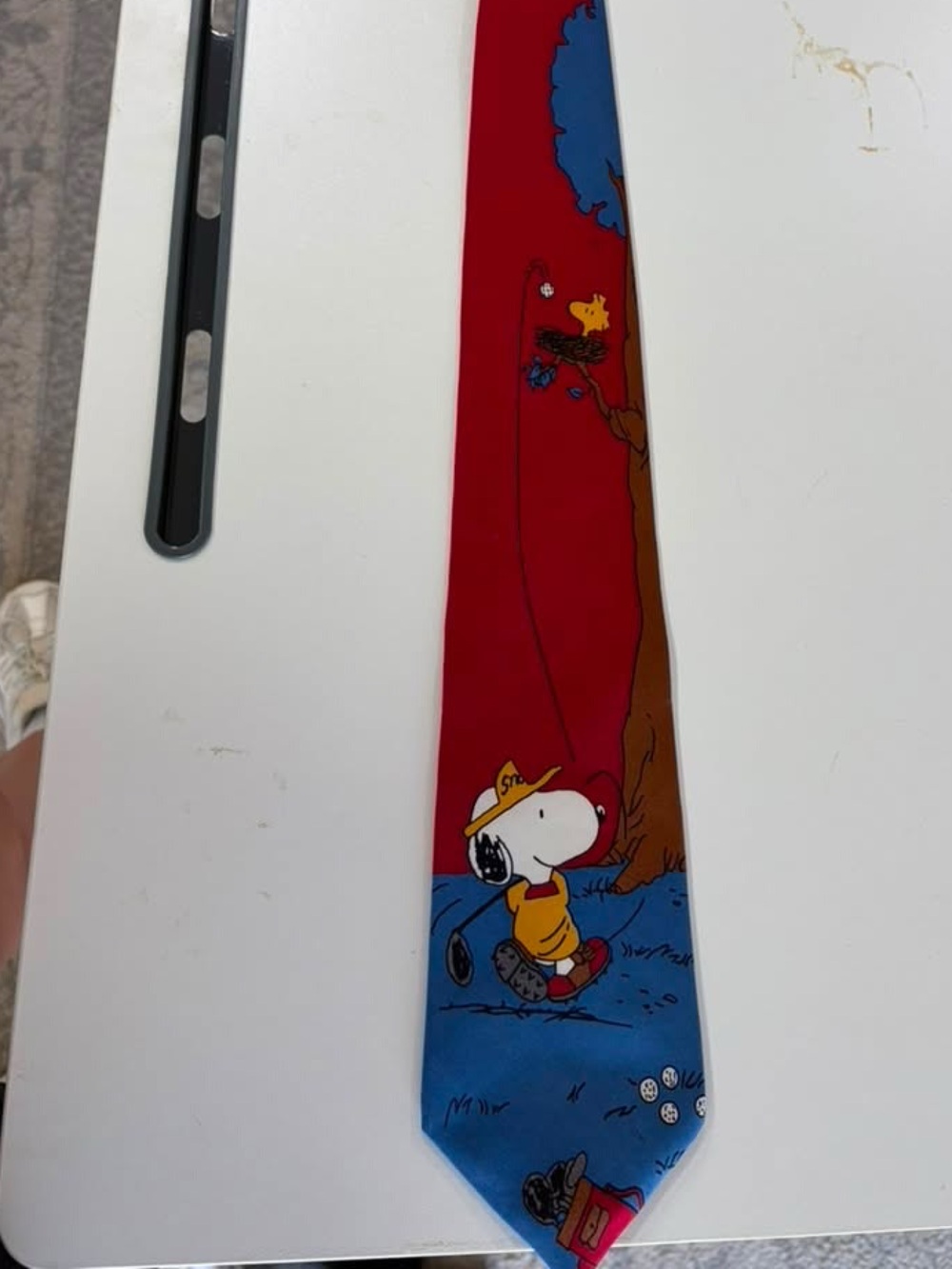 Peanuts vintage Red Snoopy & Woodstock Novelty Tie